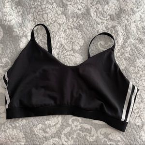 Adidas plus size 3 stripe sports bra